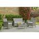 Outdoor Rattan Garden Furniture 4-5 Seater Corner Sofa Patio Set With Cushions