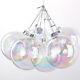 Pack Of 5-50 Iridescent Clear Glass Fillable Bauble Xmas Hanging Sphere Ornament