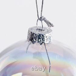 Pack of 5-50 Iridescent Clear Glass Fillable Bauble Xmas Hanging Sphere Ornament