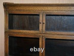 Pair Of Circa 1900 Oak Modular Minty Oxford Antique Stacking Legal Bookcases
