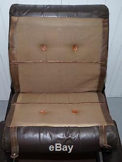 Pair Of MID Century Brazilian Rosewood 1975 Percival Lafer Leather S1 Armchairs