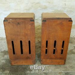 Pair of Art Deco 1920's Walnut Bedside Cabinets or Tables