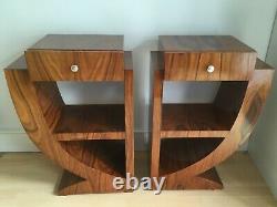 Pair of Art Deco style bedside tables