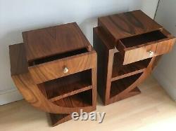 Pair of Art Deco style bedside tables