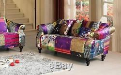 Patchwork Sofa Suite Set Sofas 3+2+1 New Sofas ANNA RANGE couches settees Luxury