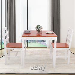 Pine Wooden Dining Table And 2/4 Chairs Set Kitchen Dinning Rome Furniture Honey