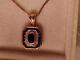 Preowned Art Deco Style Sapphire And Diamond 9ct Gold Pendant On 9ct Gold Chain
