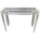 Q' Modern Acrylic Console / Standing Table With 4 High Legs In Art Deco Style