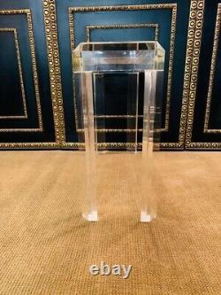 Q' Modern Acrylic Console / Standing Table with 4 High Legs in Art Deco Style