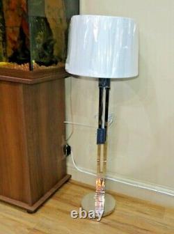 RALPH LAUREN HOME Floor Table Lamp In Polished Nickel NEW RARE Signature