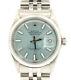 Rolex Oyster Perpetual Datejust 36mm Ice Blue Luminescent Dial Steel Men's Watch