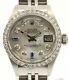 Rolex Oyster Perpetual Datejust 26mm White Mop Dial Steel Diamond Ladies Watch
