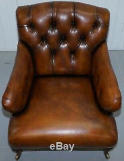 Rare Find Early Victorian Walnut Howard & Son's Fully Restored Club Armchair