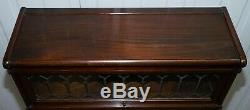 Rare Globe Wernicke Mahogany & Lead Lined Glass Legal Stacking Library Bookcase