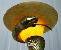 Rare Snake Floor Standing Lamp After Edgar Brandt Original Sold For $76,000