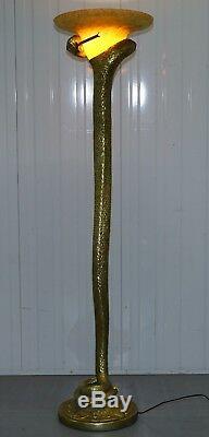 Rare Snake Floor Standing Lamp After Edgar Brandt Original Sold For $76,000