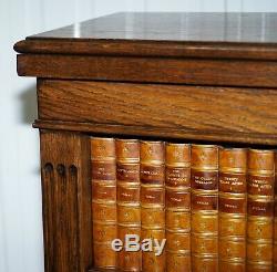 Rare Solid English Oak Radiator Cover Faux Book Bookcase Very Rare Find Must See