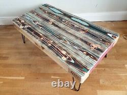 Reclaimed Wood Retro Pallet Coffee Table With Industrial Hairpin Legs