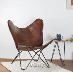 Retro Butterfly Chair Vintage Industrial Style Metal Upholstered Furniture Seat