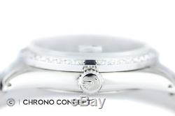 Rolex Mens Datejust 18K White Gold & Stainless Steel Blue Vignette Diamond Watch
