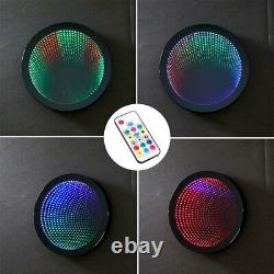Round 3D Infinity Mirror LED Illuminated Tunnel Effect Wall Lights with Remote