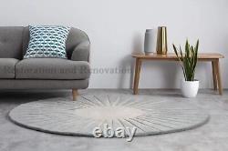 Round Hand-tufted 100% Wool For Living Room Area Rug Carpet For Bed Room Rug