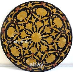 Round Marble Coffee Table Top Antique Art Inlay Work Sofa Center table for Hotel