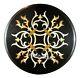 Round Marble Coffee Table Top Antique Pattern Inlaid Bed Side Table For Home 14