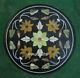 Round Marble Coffee Table Top Mosaic Art Patio Center Table For Hotel 24 Inches