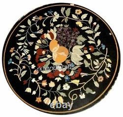 Round Marble Coffee Table Top Pietra Dura Art Sofa table for Hotel and Bar 21
