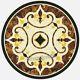 Round Marble Patio Table For Hotel Marquetry Art Dining Table Top 21 Inches