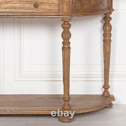 Rustic Wood Art Deco Style Antique TV Stand Chunky Console 151 cm Wooden