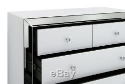 ST Moritz large mirrored chest of drawers multi 4 drawer bedroom furniture White
