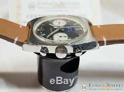 Serviced 1970 Vintage BWC Chronograph 7733 Watch Panda Dial Military Heuer Style