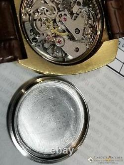 Serviced Vintage Carronade BullHead Chronograph Valjoux 7734 Gold 42.50 mm Watch