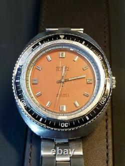 Serviced Vintage Gruen 70's Diving 1500 ft Diver Orange Dial Submariner Watch