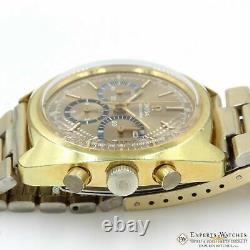 Serviced Vintage Omega SeaMaster 145.029 Gold Top Chronograph 1970 Cal 861 Watch
