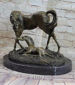 Signed Bronze Art Deco Style Art Nouveau Style Wildlife Colt Horse Sculpture NR
