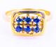 Solid 10k Yellow Gold 1/3 Ct Sapphire Ring Size 5.75 3.22 Grams Art Deco Style