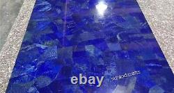 Square Marble Coffee Table Top Lapis Lazuli Stone Overlay Work Center Table 24