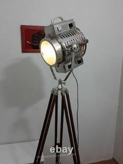 Stage Antique Style Marine Tripod Floor Lamp Spot Search Light Home Decor