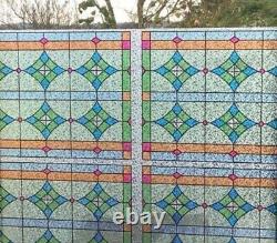 Stained Glass Decorative Vinyl Privacy Static Window Film glass paper coloured