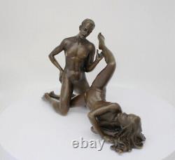 Statue Nudes Sexy Art Deco Style Art Nouveau Style Bronze Signed Sculpture