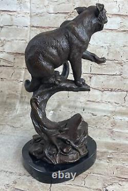 Statue Sculpture Cougar Wildlife Art Deco Style Art Nouveau Style Bronze Deal