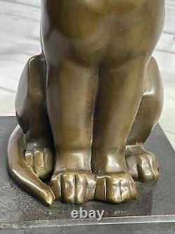 Statue Sculpture Cougar Wildlife Art Deco Style Art Nouveau Style Bronze Signed