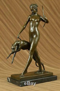 Statue Sculpture Diane Huntress Art Deco Style Art Nouveau Style Bronze Hot Cast