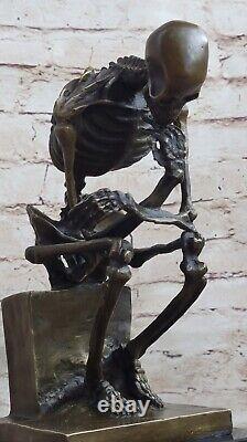 Statue Sculpture fighter Skeleton Art Deco Style Art Nouveau Style Bronze Figure