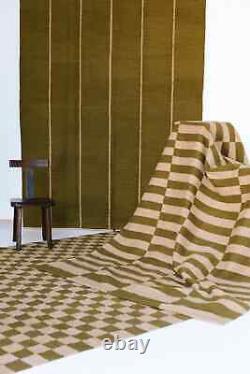 Striped Wool Area Boho Rug Olive Green Modern Area Carpet Living Room 8x10 rugs