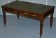 Stunning Victorian Walnut Gillows Writing Table Partner Desk Reeded Legs Leather