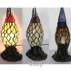 Style Tiffany Art Furnishing Stained Glass Decor Table Light Bedside Office Kids